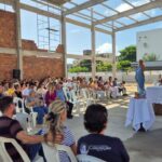 Nossa primeira missa, no futuro Santuário